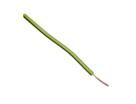 Przewód jednożyłowy linkowy, 2491X, 0,75 mm, 24/0,2 mm, 18 AWG, PVC, 500 V, Zielony/Żółty, dł. 100m, RS PRO