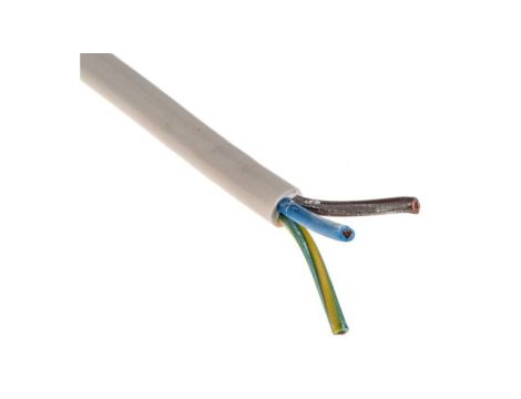 Sieciowy kabel zasilający 3 Core Polichlorek winylu PVC Sheath Biały 9.4mm od , 500 V