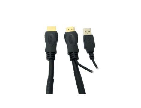 Zespół cyfrowych kabli wideo i monitorowych 50m Wtyk HDMI to Wtyk HDMI Czarny