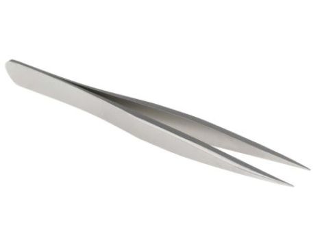 Pęseta, dł. +120, antymagnetyczna, materiał: Stal nierdzewna, RS PRO