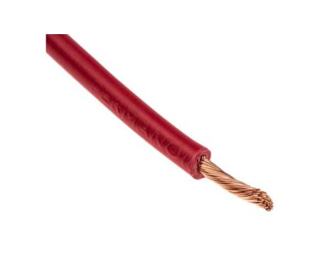 Przewód jednożyłowy linkowy, 2491X, 2,5 mm, 50/0,25 mm, 13 AWG, PVC, 750 V, Czerwony, dł. 100m, RS PRO