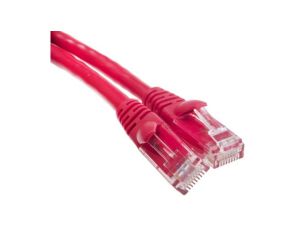 Kabel kategorii 6, Czerwony, Wtyk RJ45/męski RJ45dł.: 5m, mat. koszulki: PVC
