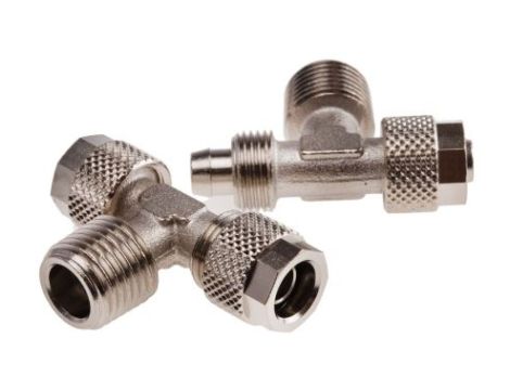 Adapter gwintowany teowy typu gwint – rura, seria: 1200, 15 barów
