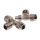 Adapter gwintowany teowy typu gwint – rura, seria: 1200, 15 barów