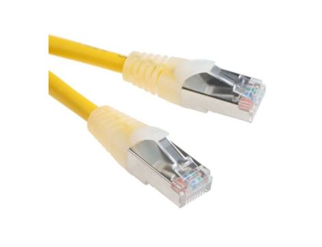 Kabel kat. 5e F/UTP Żółty 2m