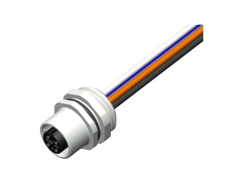 Złącze do montażu panelowego ze złączem Złącze M12 x Częściowo zdjęte, 4 A, 60 V, IP67, RS PRO