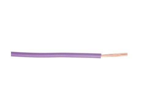 Przewód jednożyłowy linkowy, 1 mm, 17 AWG, PVC, 300/500 V, Fioletowy, dł. 100m, RS PRO