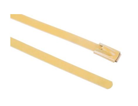 Opaska kablowa 200mm 4.6 mm Stal nierdzewna z powłoką poliestrową 100 sztuk RS PRO