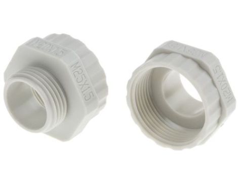 Adapter do dławnic kablowych, M20 → M25, materiał: Nylon 66, kolor: Szary, RS PRO / opakowanie zawiera 10 szt.