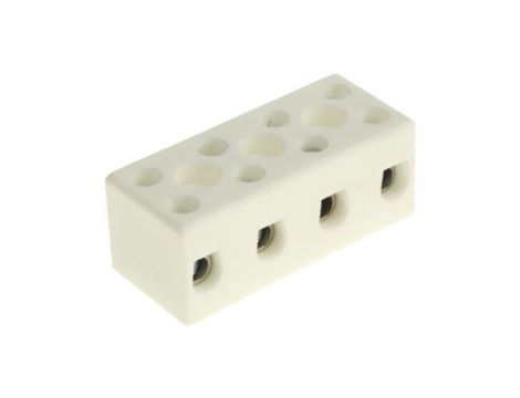 10mm Złącze wtykowe do druku Biały 4-żyłowe, Wkręcane, 450 V Śruba