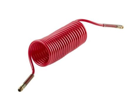 Przewód pneumatyczny spiralny 3.6m Czerwony, Nylonowe, R 1/4 RS PRO