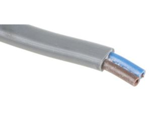 Przewód zasilający 2 Core Polichlorek winylu PVC Sheath Szary 3.2 x 5.2 → 3.8 x 6.3mm od , 300 V