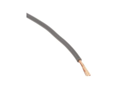 Przewód jednożyłowy linkowy, Przewód do urządzeń, 0,26 mm, 3/0,07 mm, 23 AWG, PVC, 250 V, Szary, dł. 100m, RS PRO