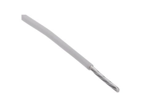 Przewód do urządzeń PTFE PTFE Biały, 100m 0,22 mm 7/0,2 mm, 600 V, -75 → +200C, Ø 1.2mm, RS PRO BS3G210