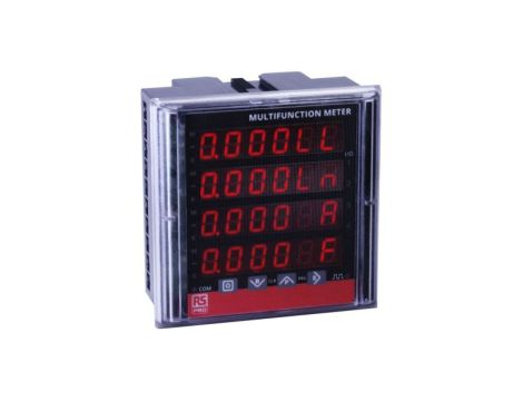 Cyfrowy wskaźnik panelowy wielofunkcyjny LED 4 (Instantaneous), 6 (Integrated)-cyfrowy 3-fazowy 90 x 90 x 55 mm RS PRO