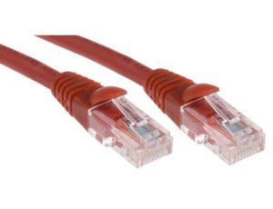 Kabel kat. 5e U/UTP Czerwony 1m