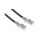 Kabel kategorii 6, Czarny, Wtyk RJ45/męski RJ45dł.: 500mm, mat. koszulki: LSZH
