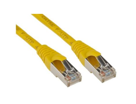 Kabel kat. 5e F/UTP Żółty 1m