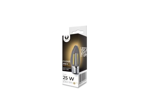 Żarówka LED Filament E27 C35 2W 230V 2700K 250lm COG przezroczysta Forever Light