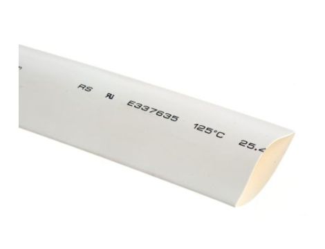 Osłona termokurczliwa Biały 2:1, średnica 25.4mm, dł. 3m, RS PRO