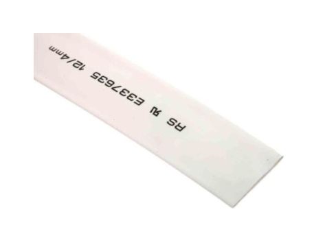 Osłona termokurczliwa Biały 3:1, średnica 12mm, dł. 4m, RS PRO