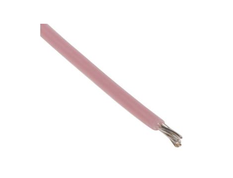 Przewód o podwyższonej odporności PTFE Różowy, 25m 0,12 mm 7/0,15 mm, 300 V AC, -75 → +200C, Ø 0.8mm, RS PRO
