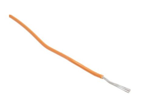 Przewód o podwyższonej odporności PVC Pomarańczowy, 250m 0,34 mm 7/0,25 mm, 250 V, -40 → +105C, Ø 1.45mm, RS