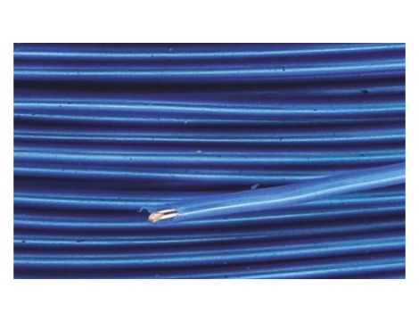 Przewód jednożyłowy linkowy, Przewód Tefzel, 0,13 mm, 1/0,4 mm, 26 AWG, ETFE, 375 V, Niebieski, dł. 100m, RS PRO