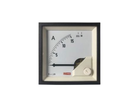 Amperomierz analogowy panelowy 30 (Input)A AC -10C do +65C RS PRO
