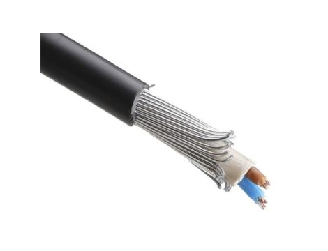 Kabel zbrojony, 1 kV, 600 V, 2-żyłowy, izolacja: Polichlorek winylu PVC, -15→ +90 C., RS PRO