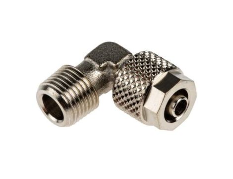 Złącze kątowe gwint R 1/8 męskie, Wciskane 6 mm RS PRO