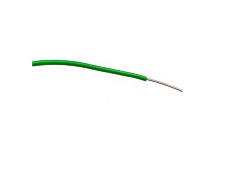 Przewód jednożyłowy linkowy, 0,6 mm, 1/0,6 mm, 19 AWG, PVC, 1 kV AC, Zielony, dł. 100m, RS PRO