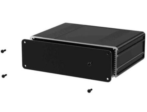 Obudowa urządzeń elektronicznych, Aluminium, Czarny, 220 x 169.8 x 53.8mm, RS PRO