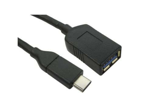 Przejściówka USB, dł. 0.5m, kolor: Czarny