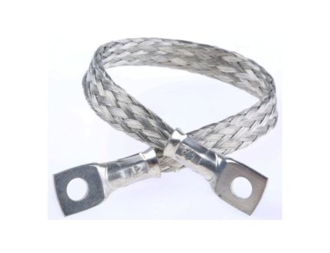 Pleciony przewód uziemiający, M5 Stud Size, 200mm RS PRO