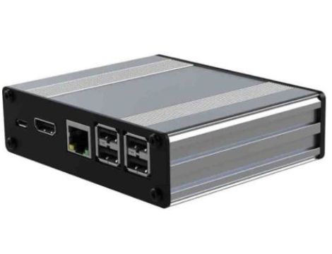 Obudowa Raspberry Pi, do użytku z Raspberry Pi, Srebrny, materiał: Aluminium, 108.50 x 108.50 x 30mm