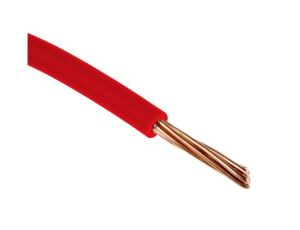 Jednożyłowy kabel sterowniczy CSA 2,5 mm, Maks. +70C 600 V Czerwony, RS PRO