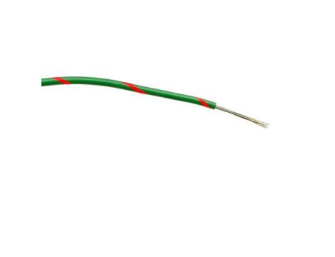 Przewód jednożyłowy linkowy, 0,5 mm, 16/0,2 mm, 20 AWG, PVC, 1 kV AC, Zielony/Czerwony, dł. 100m, RS PRO