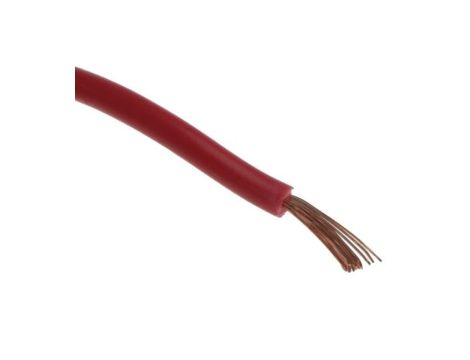 Przewód jednożyłowy linkowy, 2491X, 0,75 mm, 24/0,2 mm, 18 AWG, PVC, 500 V, Czerwony, dł. 100m, RS PRO