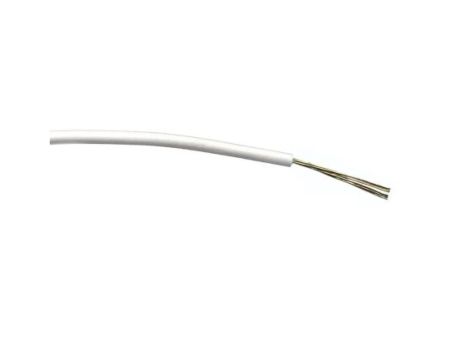 Przewód jednożyłowy linkowy, 0,2 mm, 7/0,2 mm, 24 AWG, PVC, 1 kV AC, Biały, dł. 500m, RS PRO