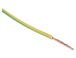 Jednożyłowy kabel sterowniczy CSA 2,5 mm, Maks. +70C 600 V Zielony/Żółty, RS PRO