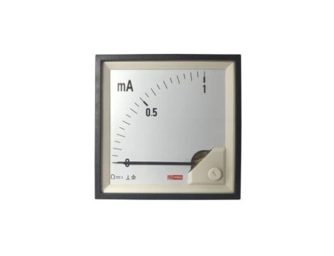 Amperomierz analogowy panelowy 1 (Input)mA DC -10C do +65C RS PRO