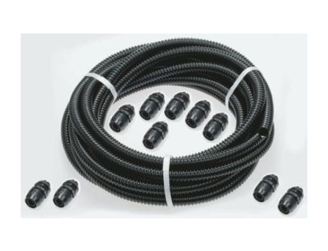 Zestaw przewodu elastycznego, Ø 25mm, dł. 10m, materiał: PVC, kolor: Czarny, IP54, IP55, IP67, RS PRO