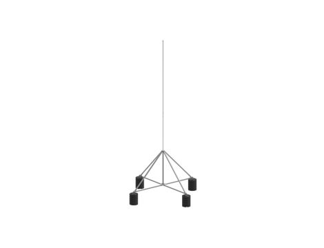 Maszt na czworonogu do zwodów poziomych wysokich 3m aluminium/ocynk ogniowy 65.3 AL/OG ZA 5P CZ 65153092