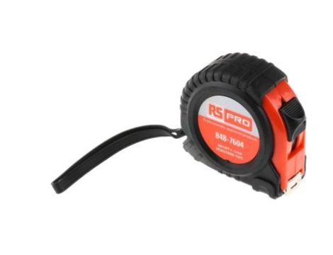Miara taśmowa, dł. 3m, szer. 13 mm, Jednostki brytyjskie, Jednostki metryczne, RS PRO