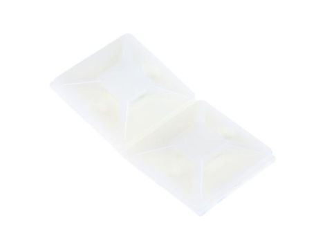 Mocowanie opaski kablowej samoprzylepne, 19.5mm x 19,5 mm, kolor: Naturalny, 50-szt., 0-28→ C., RS PRO