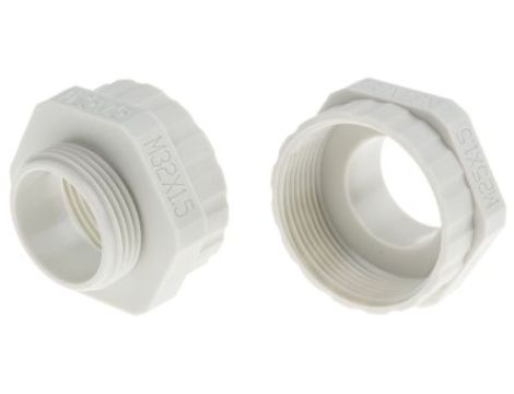 Adapter do dławnic kablowych, M25 → M32, materiał: Nylon 66, kolor: Szary, RS PRO