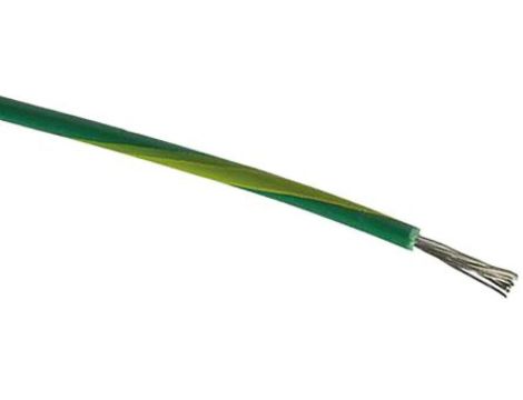Jednożyłowy kabel sterowniczy CSA 1 mm, Maks. +70C 1000 V Zielony/Żółty, RS PRO