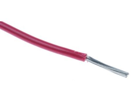 Przewód o podwyższonej odporności PVC Czerwony, 250m 0,34 mm 7/0,25 mm, 250 V, -40 → +105C, Ø 1.45mm, RS PRO