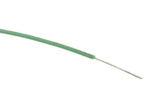 Przewód jednożyłowy linkowy, Przewód instalacyjny, 0,08 mm, 7/0,12 mm, 28 AWG, MPPE, 600 V, Zielony, dł. 100m, RS PRO